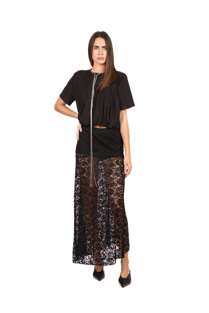 Vicolo - T- shirt crop elastico in vita Art. TAB0854