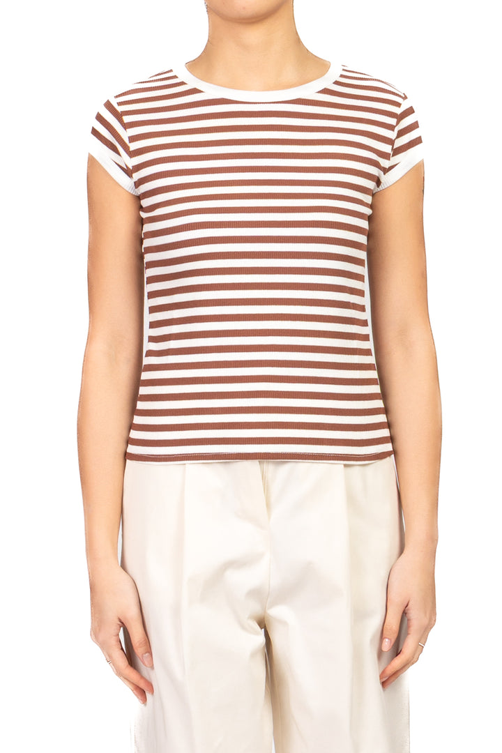 Tensione In - T-shirt a costine rigata  Art. 21011