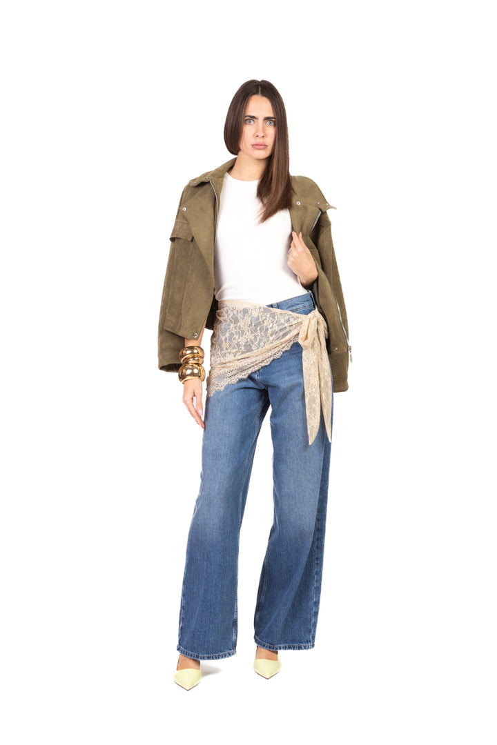 Tensione In - Bomber scamosciato con taschini Art. PE260109