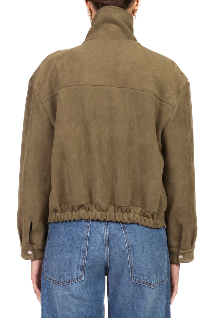 Tensione In - Bomber scamosciato con taschini Art. PE260109