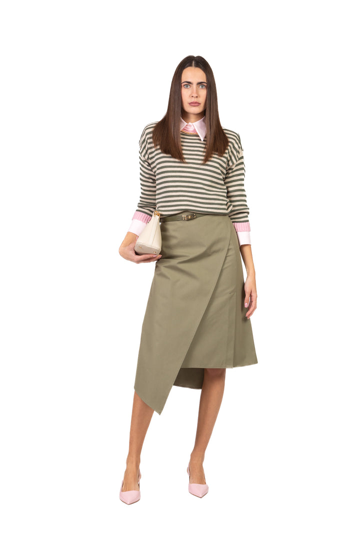 Tensione In - Maglia a righe profili a contrasto  Art. 26135