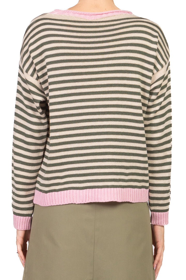 Tensione In - Maglia a righe profili a contrasto  Art. 26135