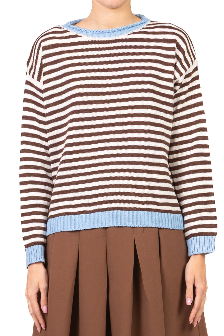 Tensione In - Maglia a righe profili a contrasto  Art. 26135