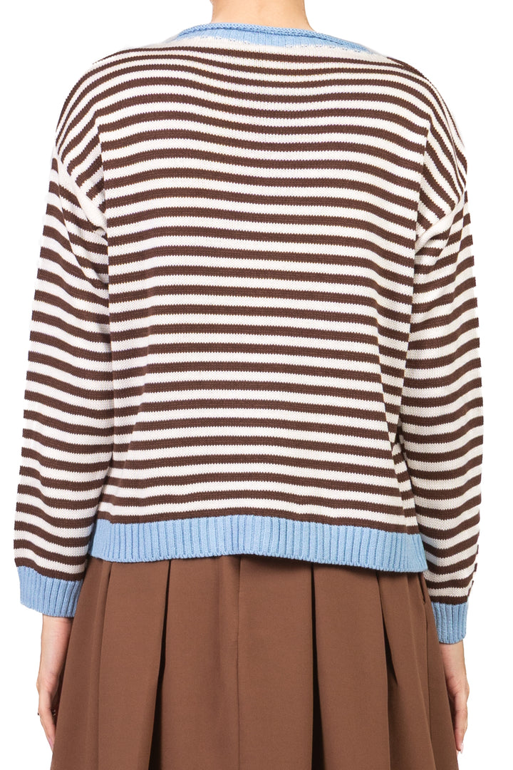 Tensione In - Maglia a righe profili a contrasto  Art. 26135