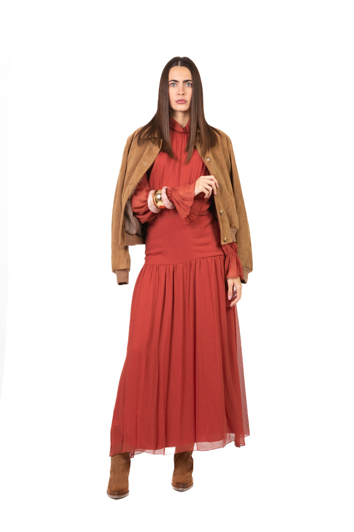 Dixie - Abito lungo maniche palloncino Art. AMHU1FB