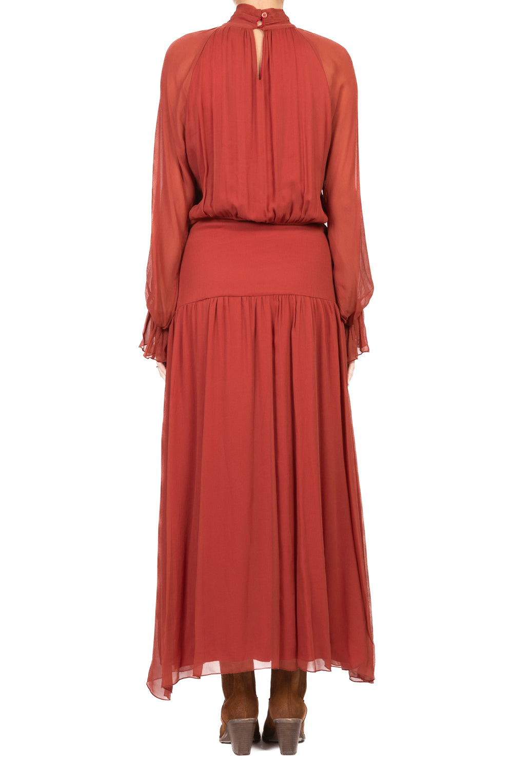 Dixie - Abito lungo maniche palloncino Art. AMHU1FB