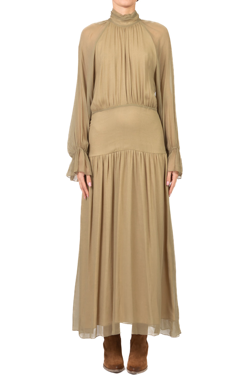 Dixie - Abito lungo maniche palloncino Art. AMHU1FB