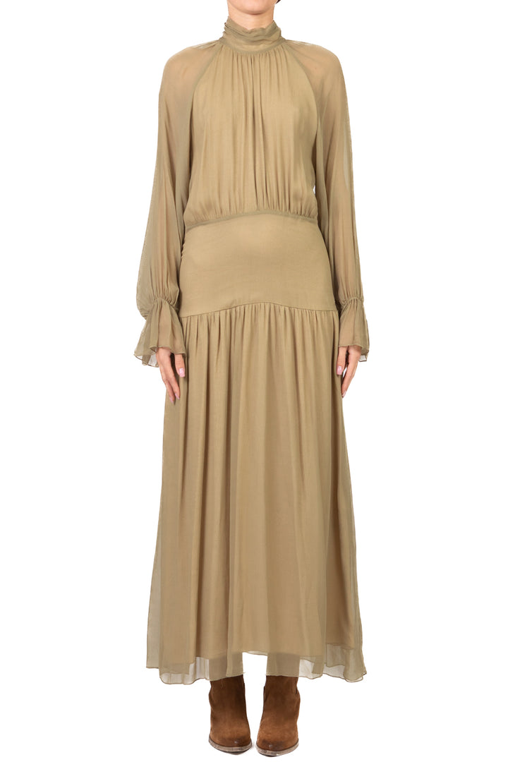 Dixie - Abito lungo maniche palloncino Art. AMHU1FB