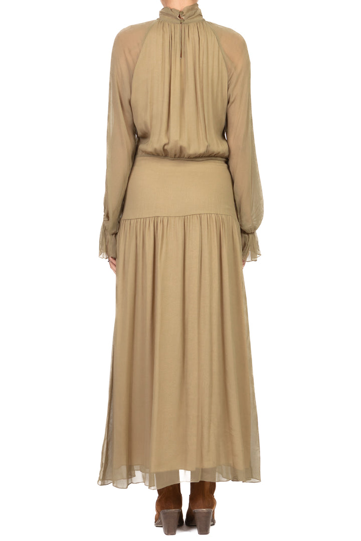 Dixie - Abito lungo maniche palloncino Art. AMHU1FB