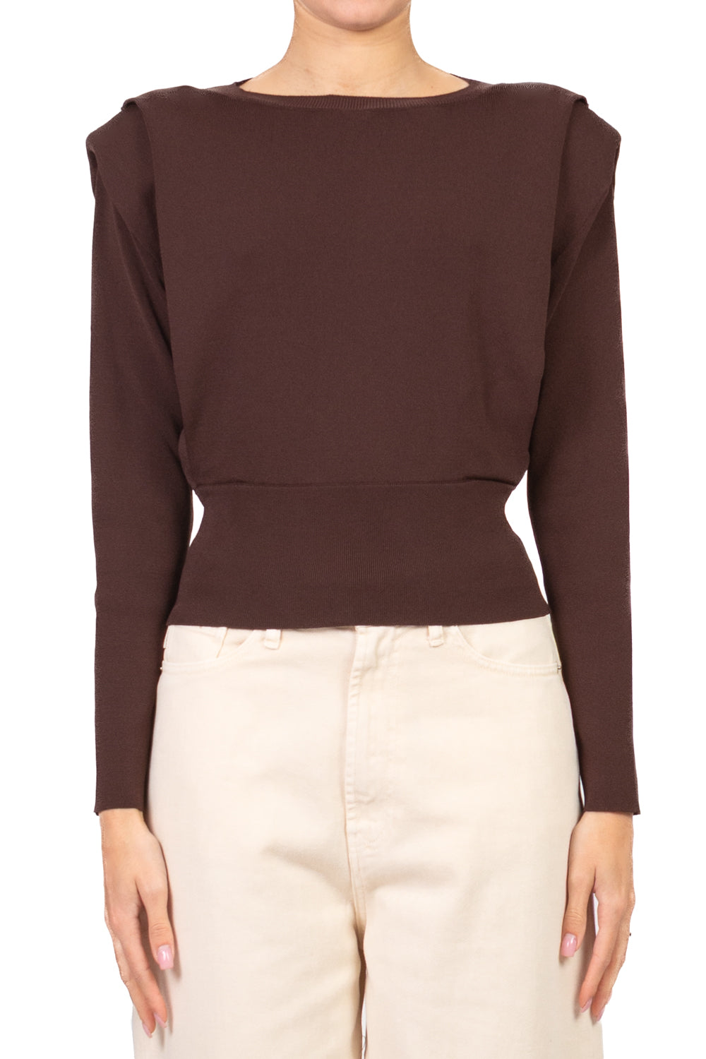 Vicolo - Maglia crop manica lunga con spalline Art. 4AB4011