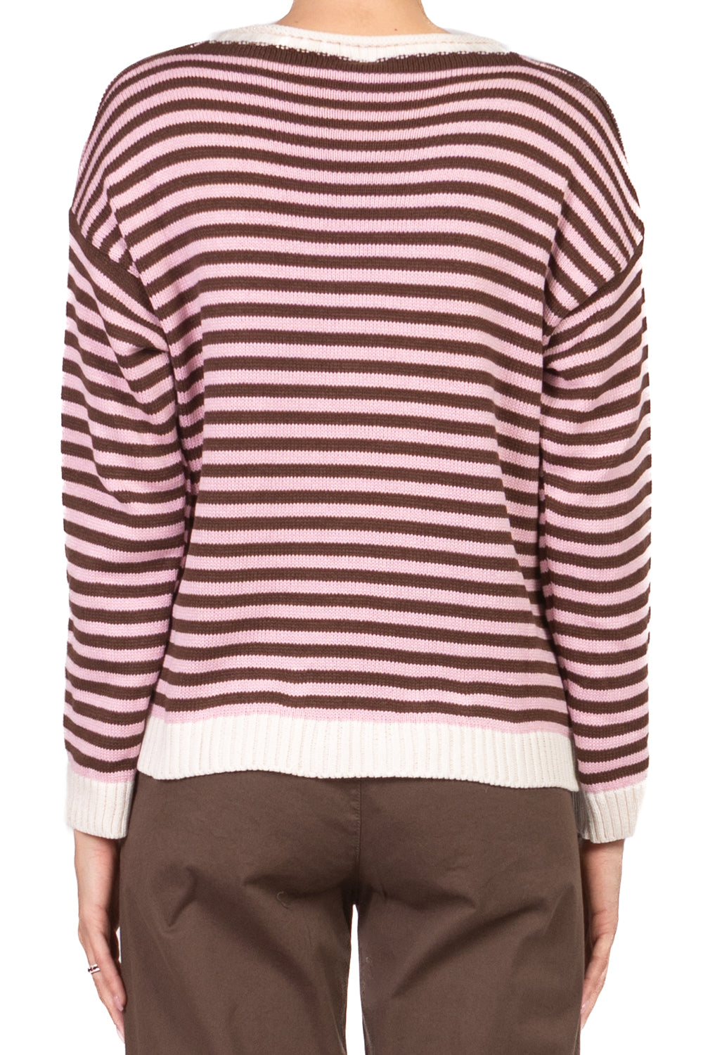 Tensione In - Maglia a righe profili a contrasto  Art. 26135