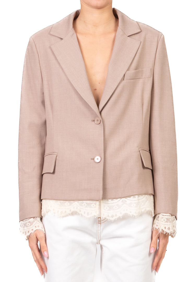 Tensione In - Giacca corta intarsi pizzo Art. S26J702