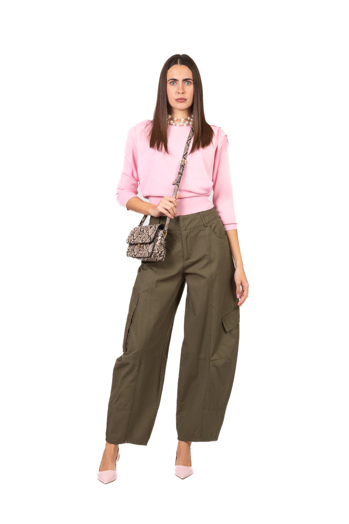 Vicolo - Maglia crop manica lunga con spalline Art. 4AB4011