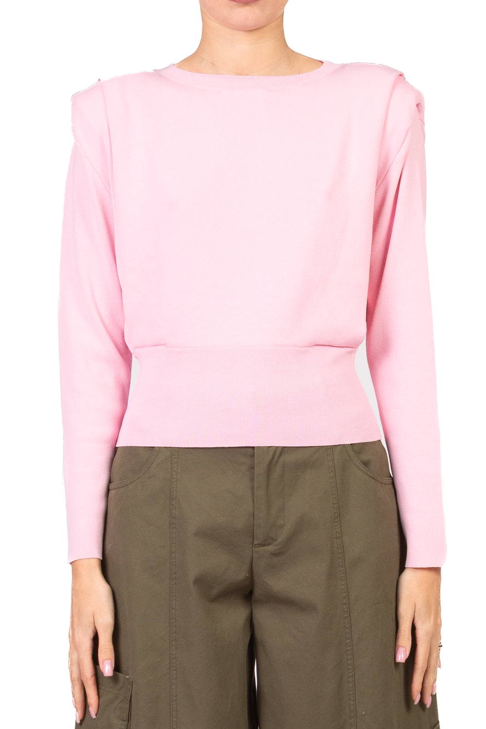 Vicolo - Maglia crop manica lunga con spalline Art. 4AB4011