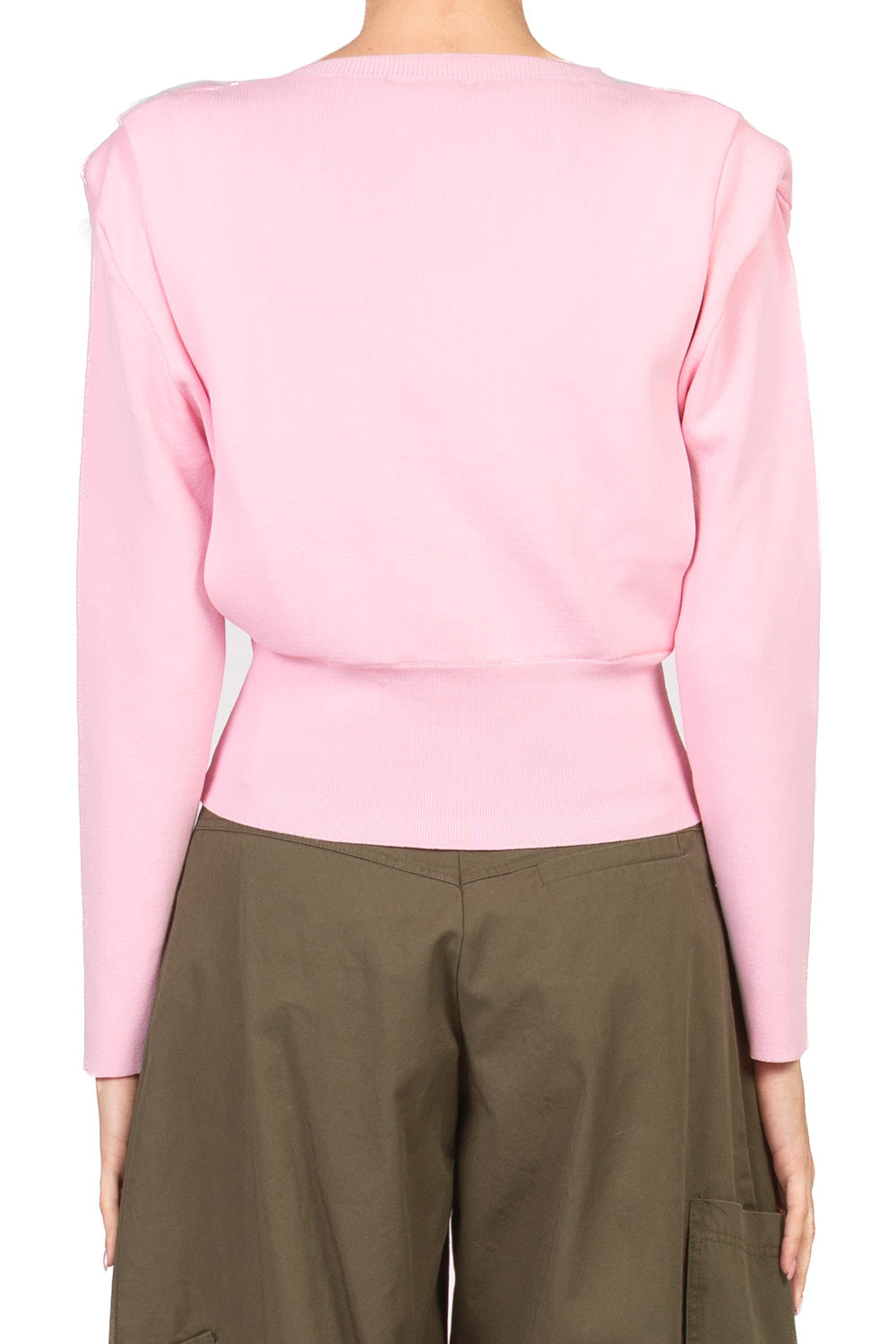 Vicolo - Maglia crop manica lunga con spalline Art. 4AB4011