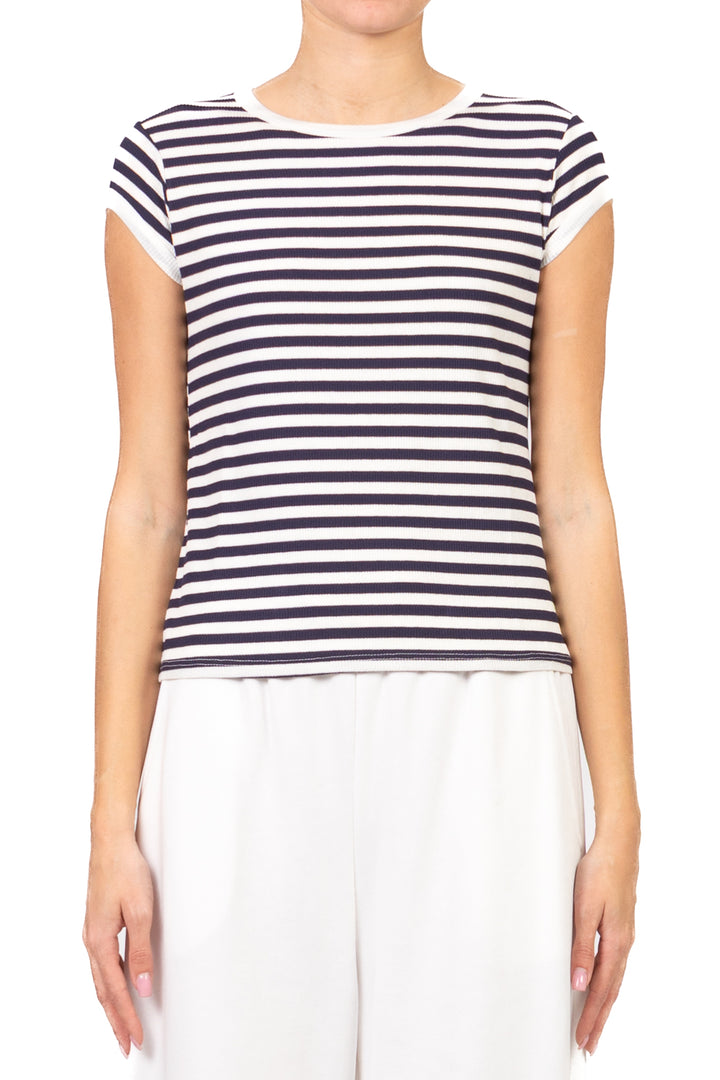 Tensione In - T-shirt a costine rigata  Art. 21011