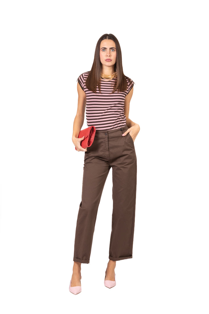 Tensione In - T-shirt a costine rigata  Art. 21011