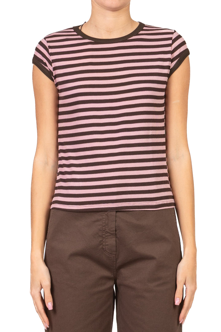 Tensione In - T-shirt a costine rigata  Art. 21011