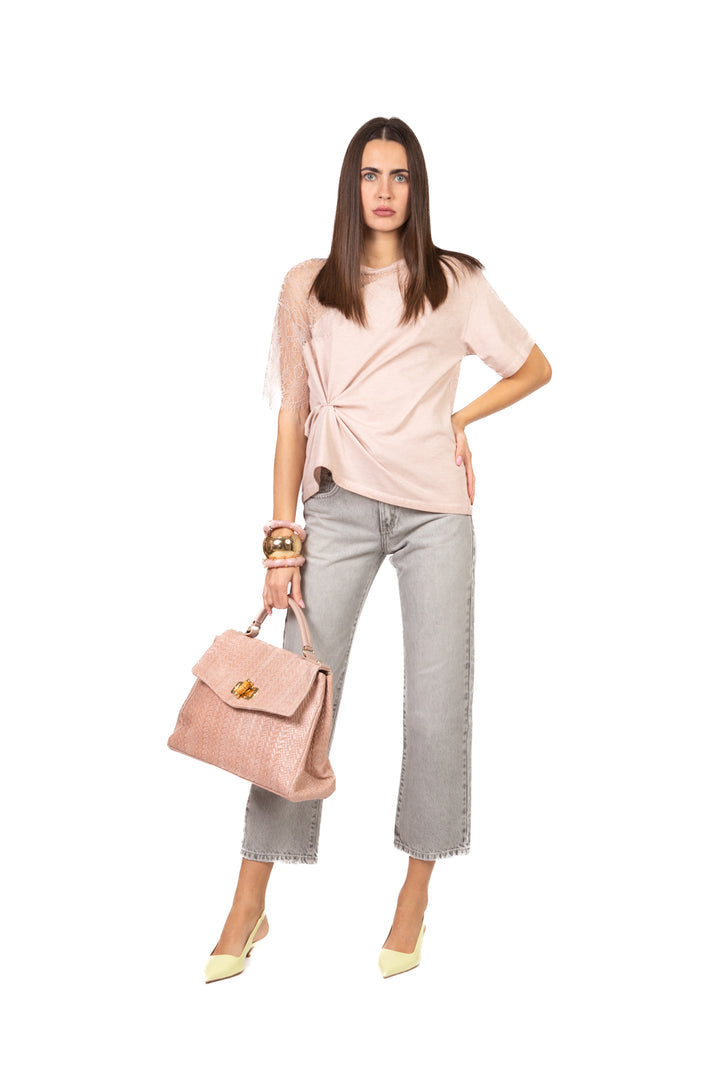 Dixie - T-shirt con pizzo Art. T067A105