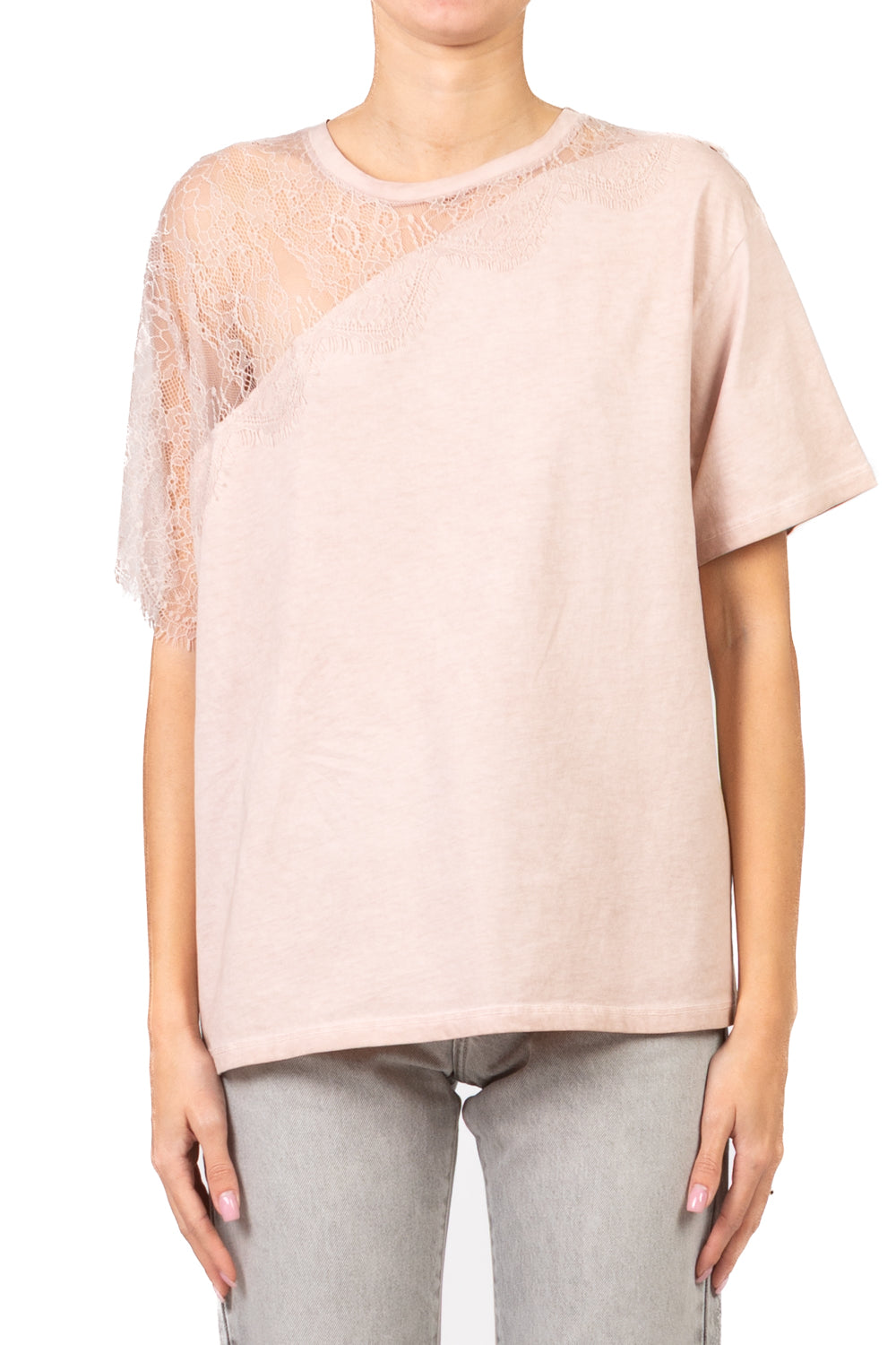 Dixie - T-shirt con pizzo Art. T067A105