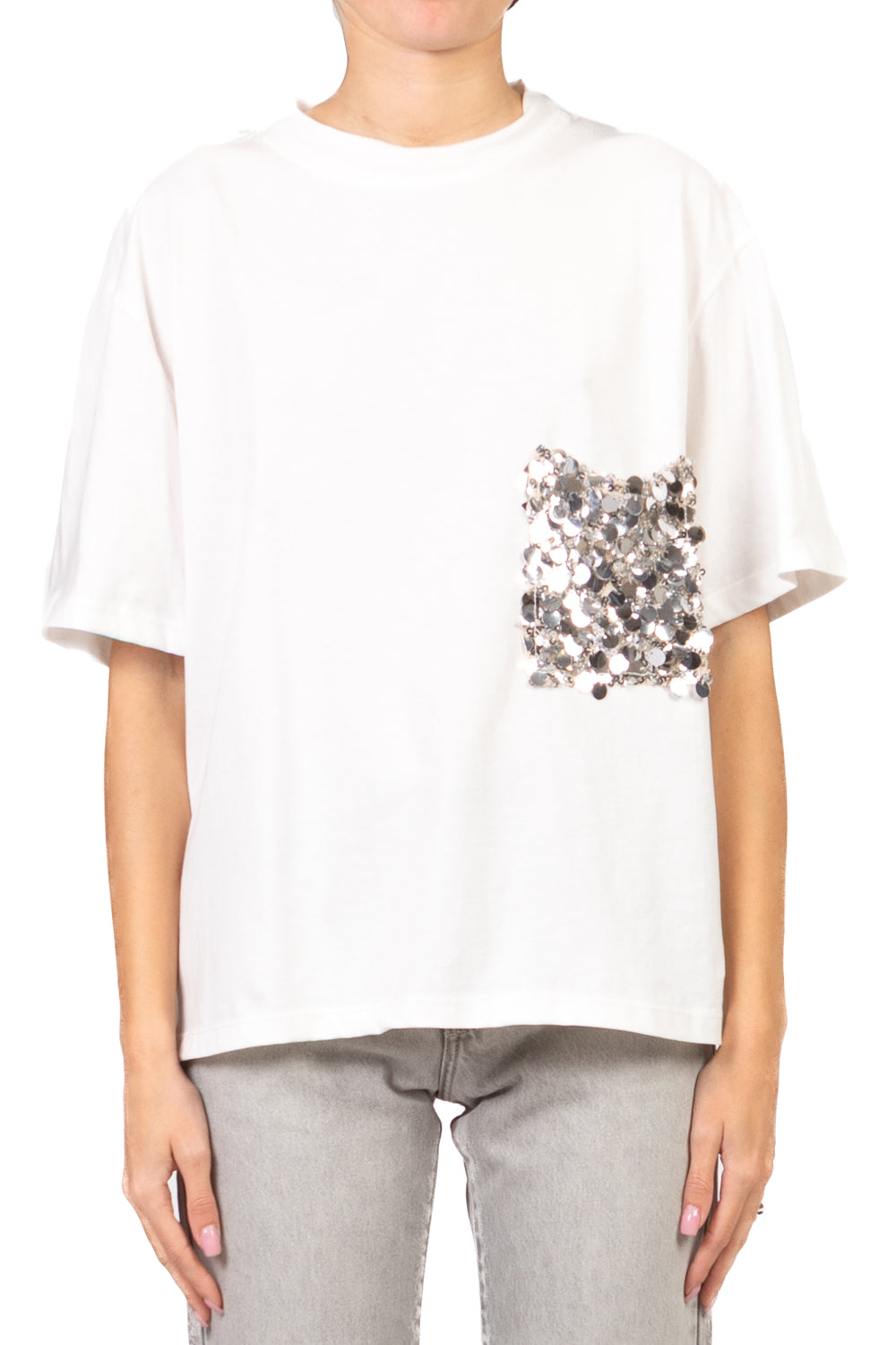 Tensione In - T-shirt tasca paillettes Art. PE260112