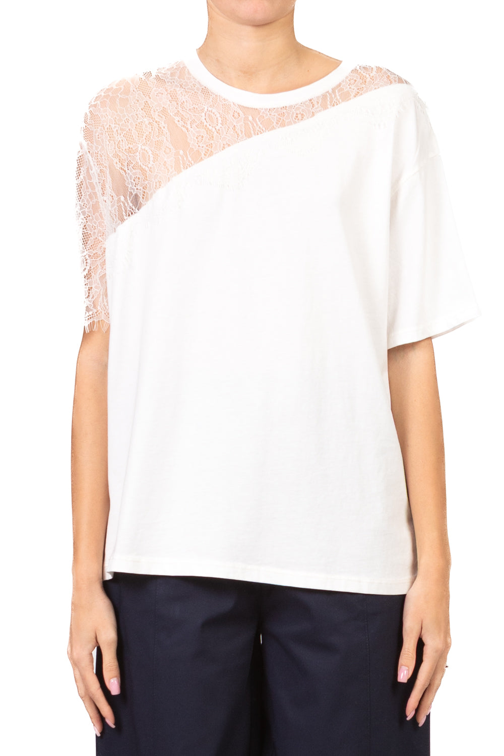 Dixie - T-shirt con pizzo Art. T067A105