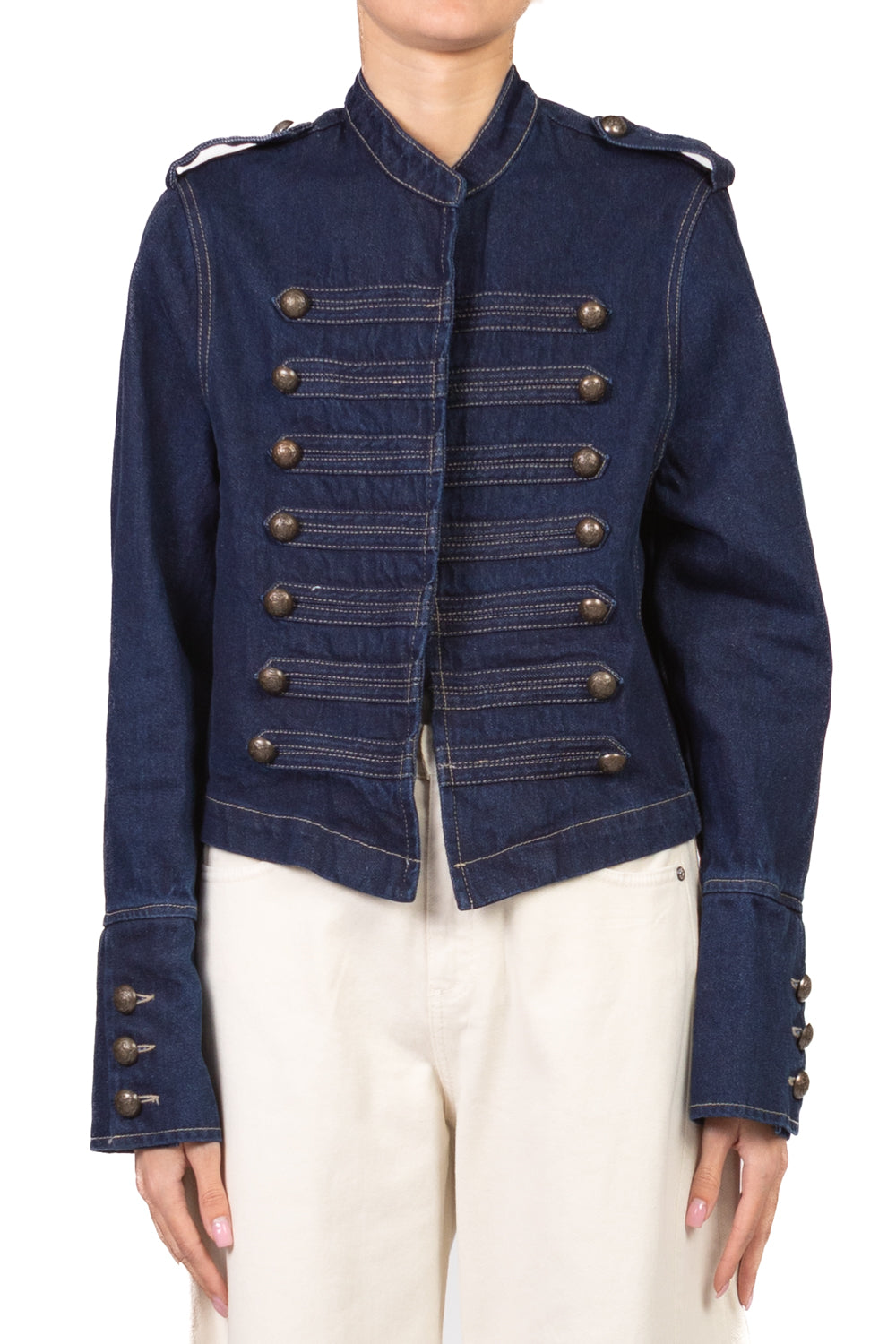 Tensione In - Giacca napoleone in denim Art. 38861