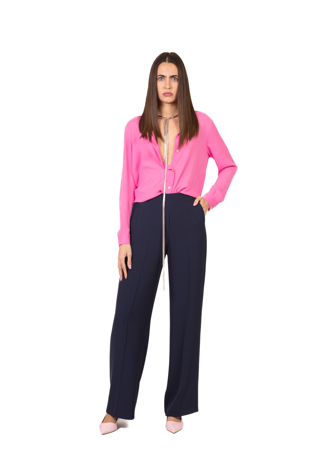 Imperial - Pantalone gamba dritta in crepe Art. P4L0LHX