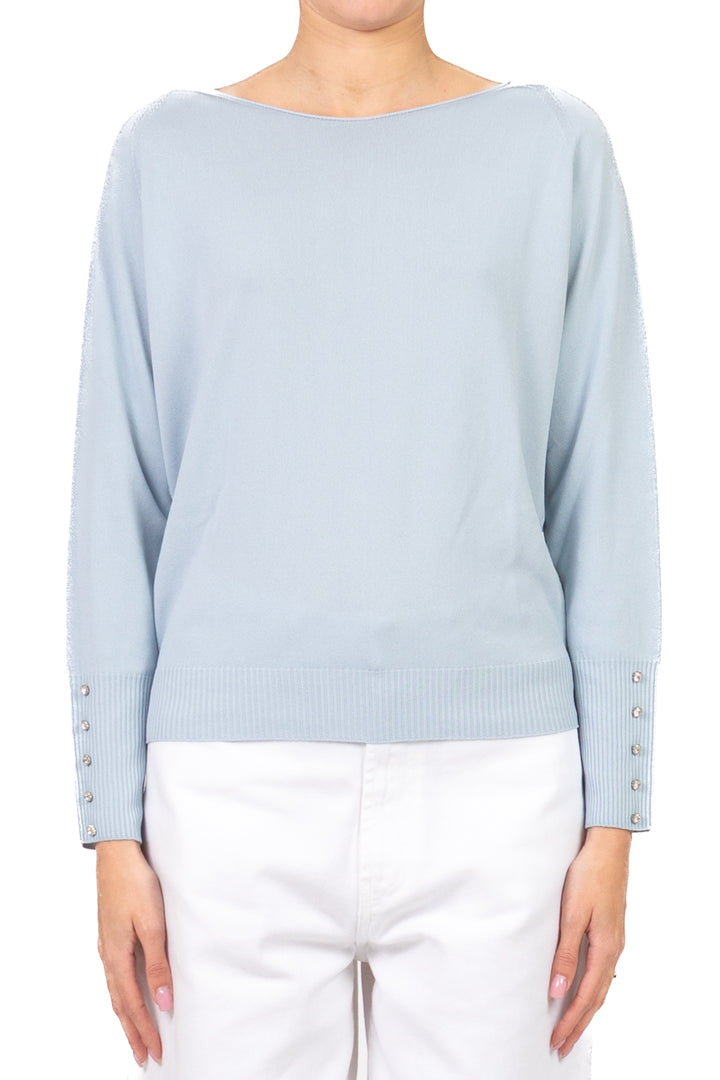 Tensione In - Maglia girocollo con applicazioni polsino Art. 16059