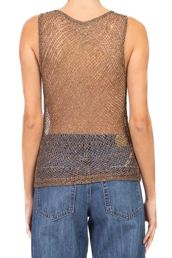 Tensione In - Canotta crochet in lurex Art. D74868