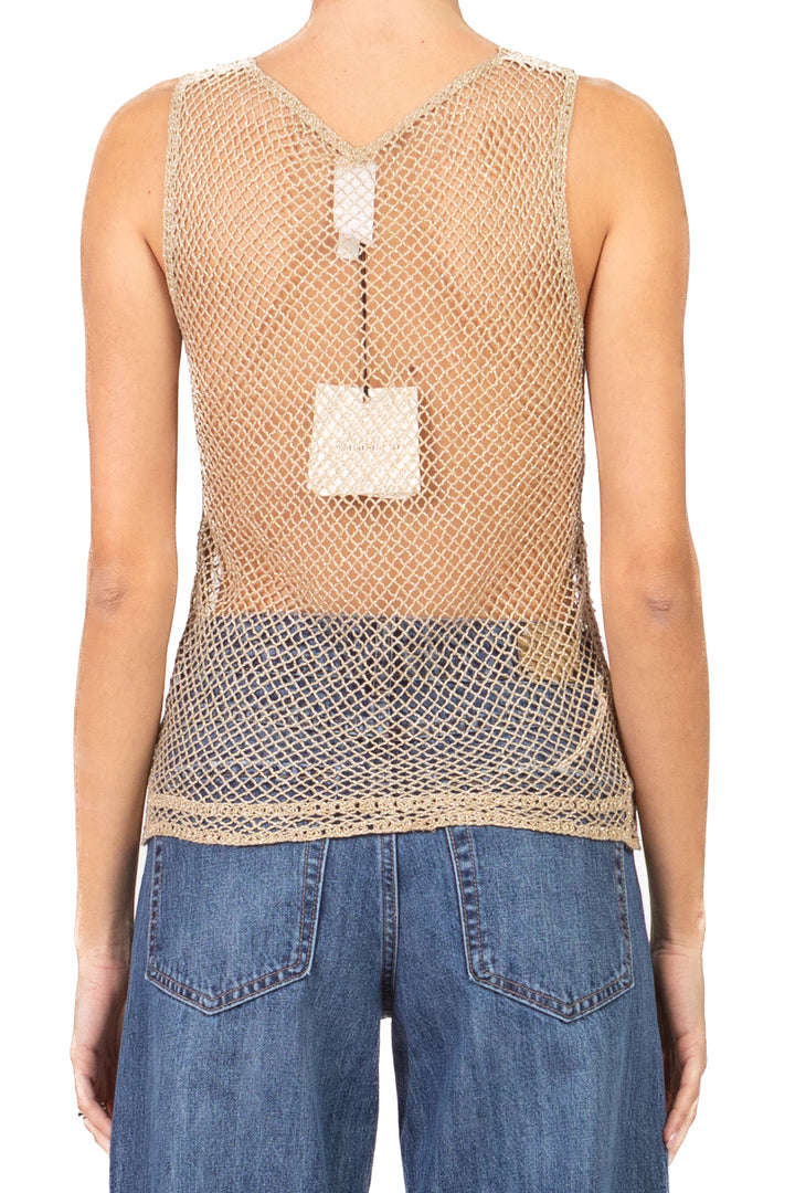 Tensione In - Canotta crochet in lurex Art. D74868