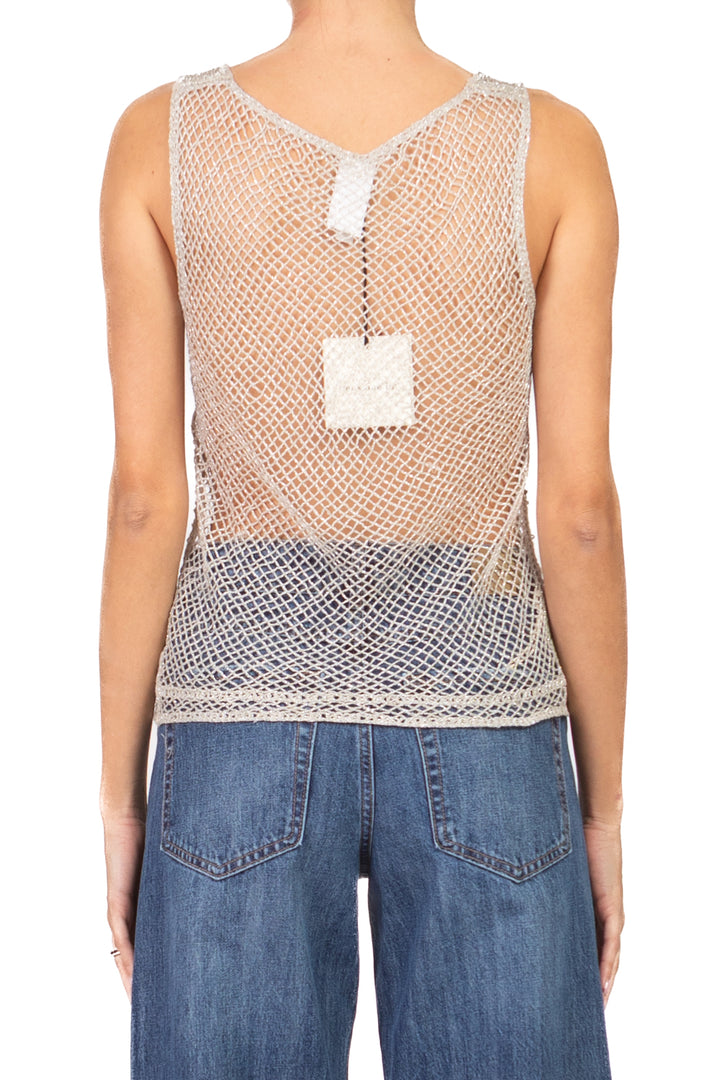 Tensione In - Canotta crochet in lurex Art. D74868