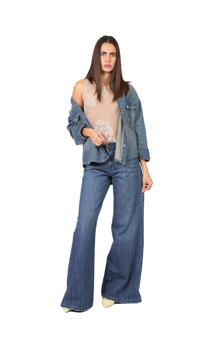 Tensione In - Canotta crochet in lurex Art. D74868