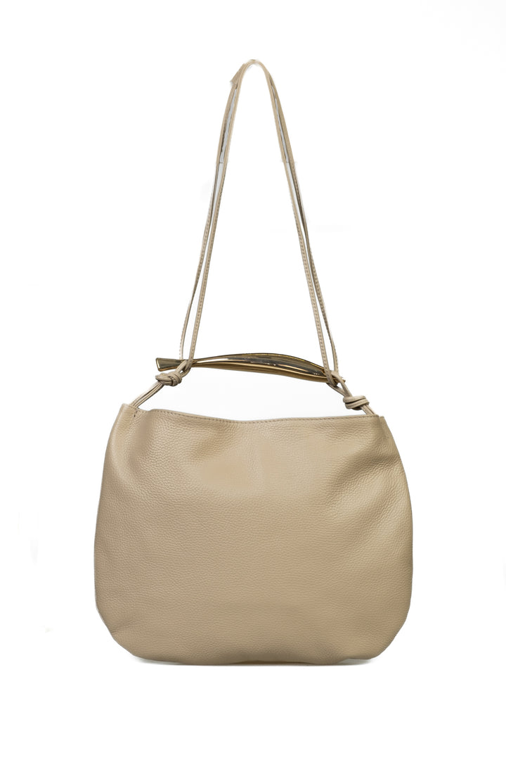Upper - Borsa a mano con manico dorato