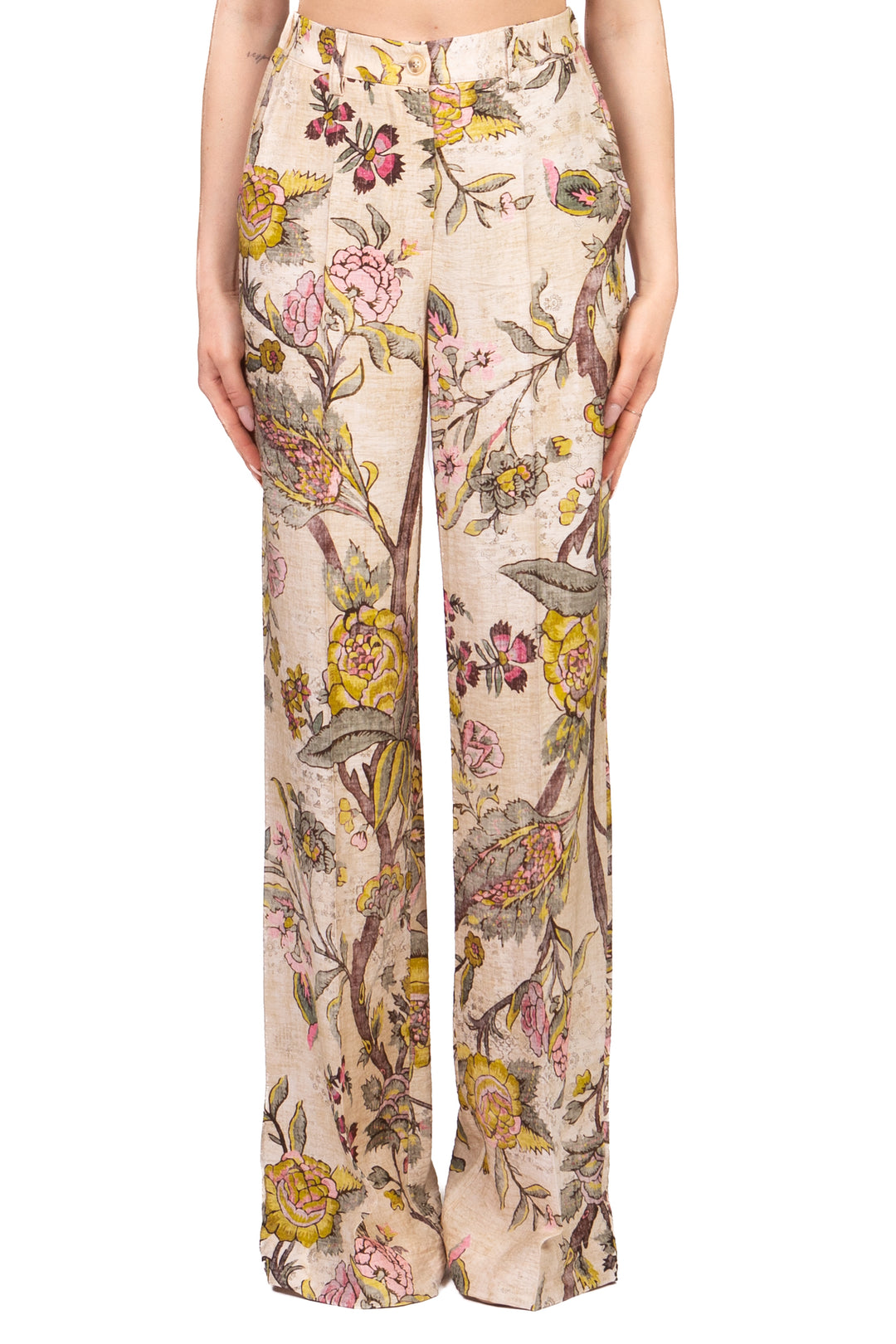 Dixie - Completo giacca floreale con pantalone palazzo Art. JCZU1RM/PDHD1RM