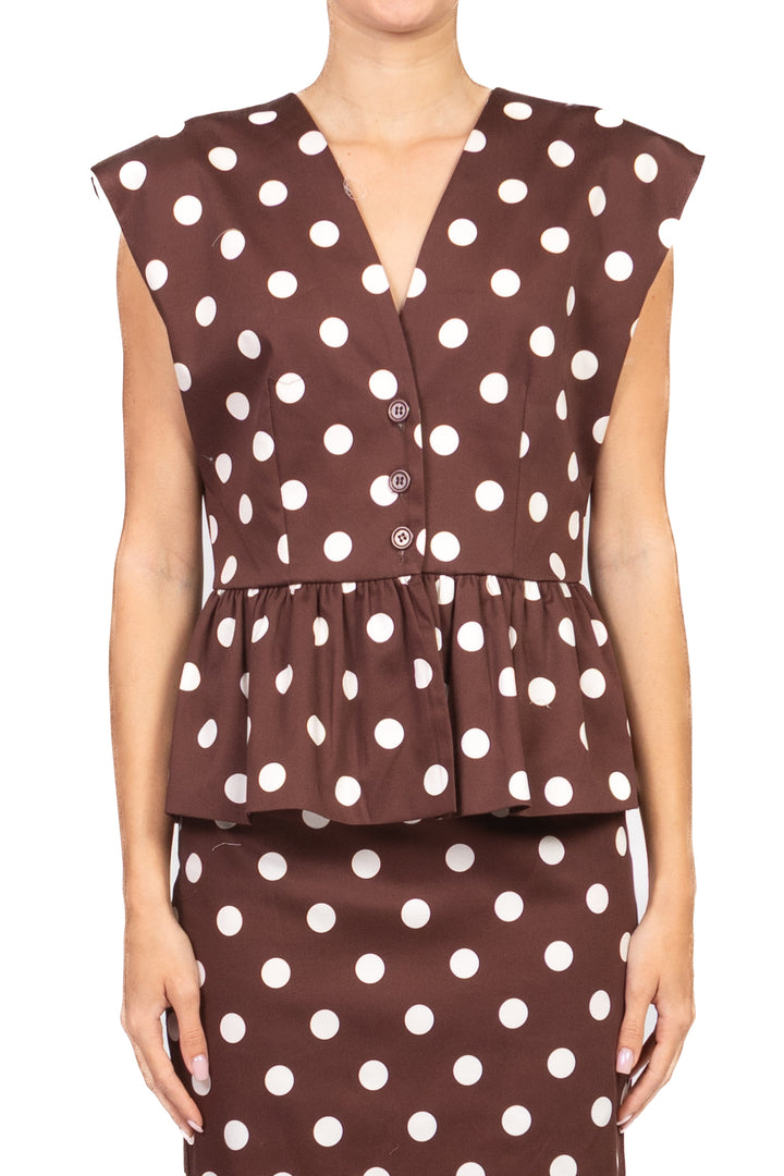 Dixie - Gilet pois con balza Art. LAIO1RQ