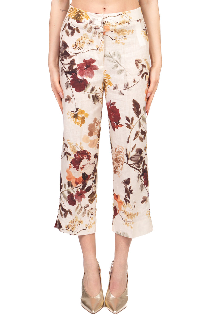 Vicolo - Pantalone crop floreale  Art. TAB2104