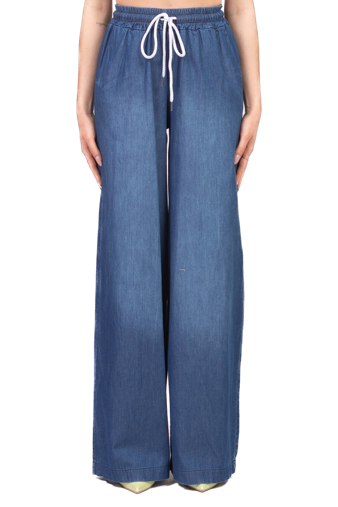 Vicolo - Pantalone in chambray con coulisse Art. TAB1875
