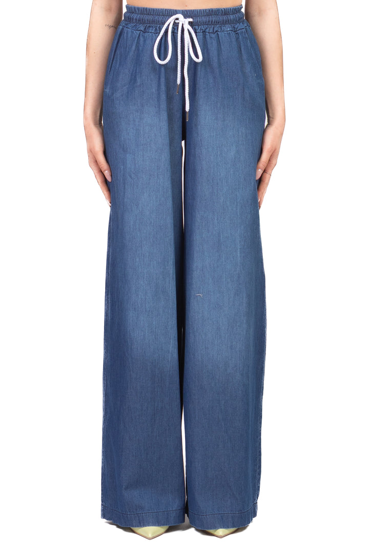 Vicolo - Pantalone in chambray con coulisse Art. TAB1875