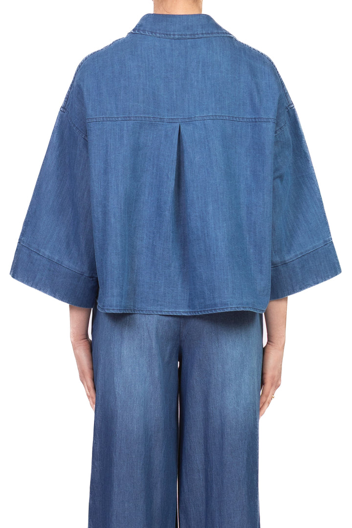 Vicolo - Camicia chambray manica kimono Art. TAB1939