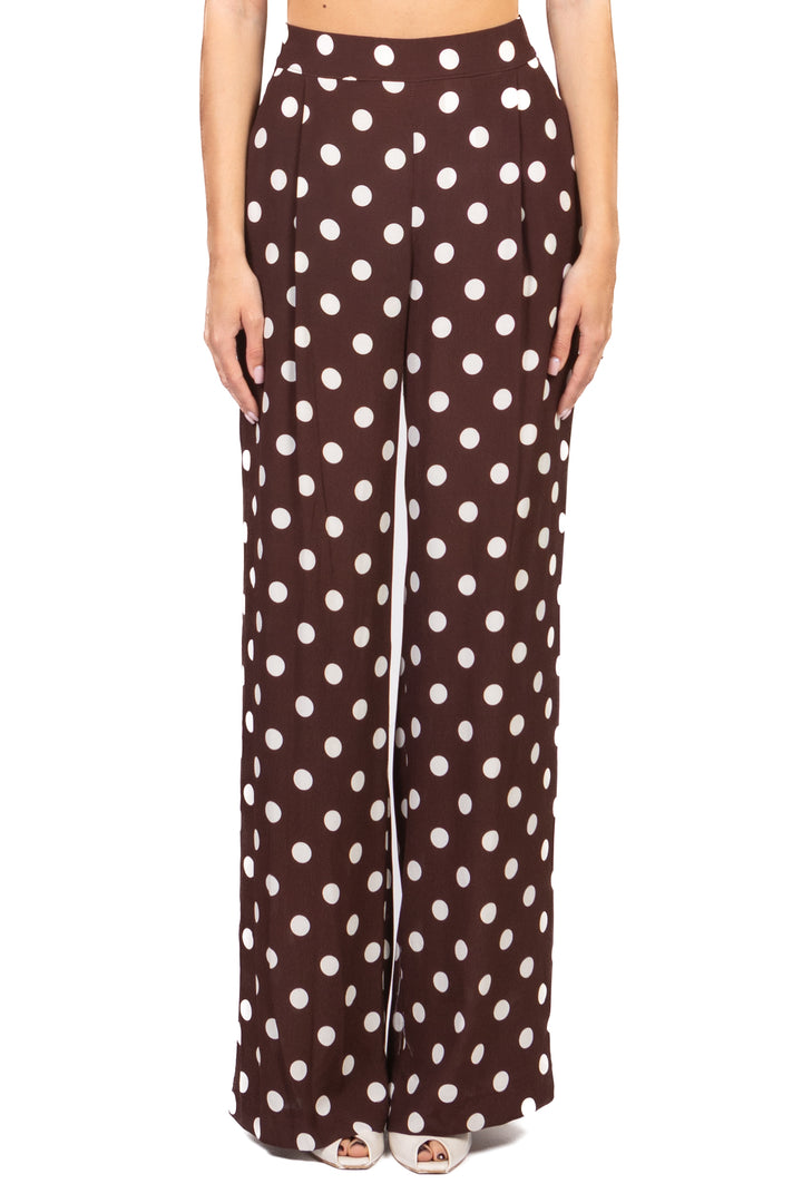 Dixie - Pantalone palazzo pois  Art. PDPI1RR/PDR71RR