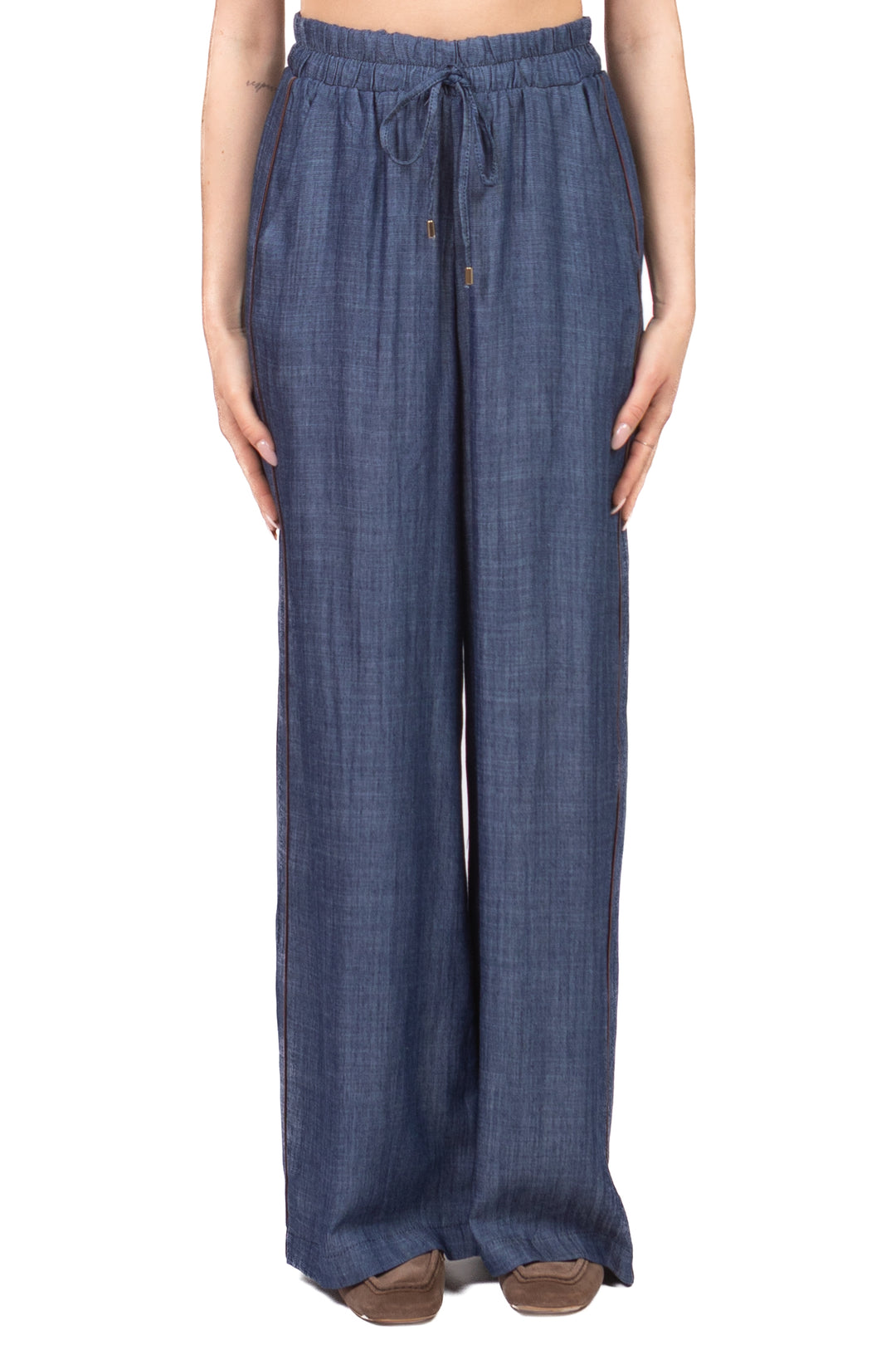 Tensione In - Pantalone in denim misto lino Art. S26PB88