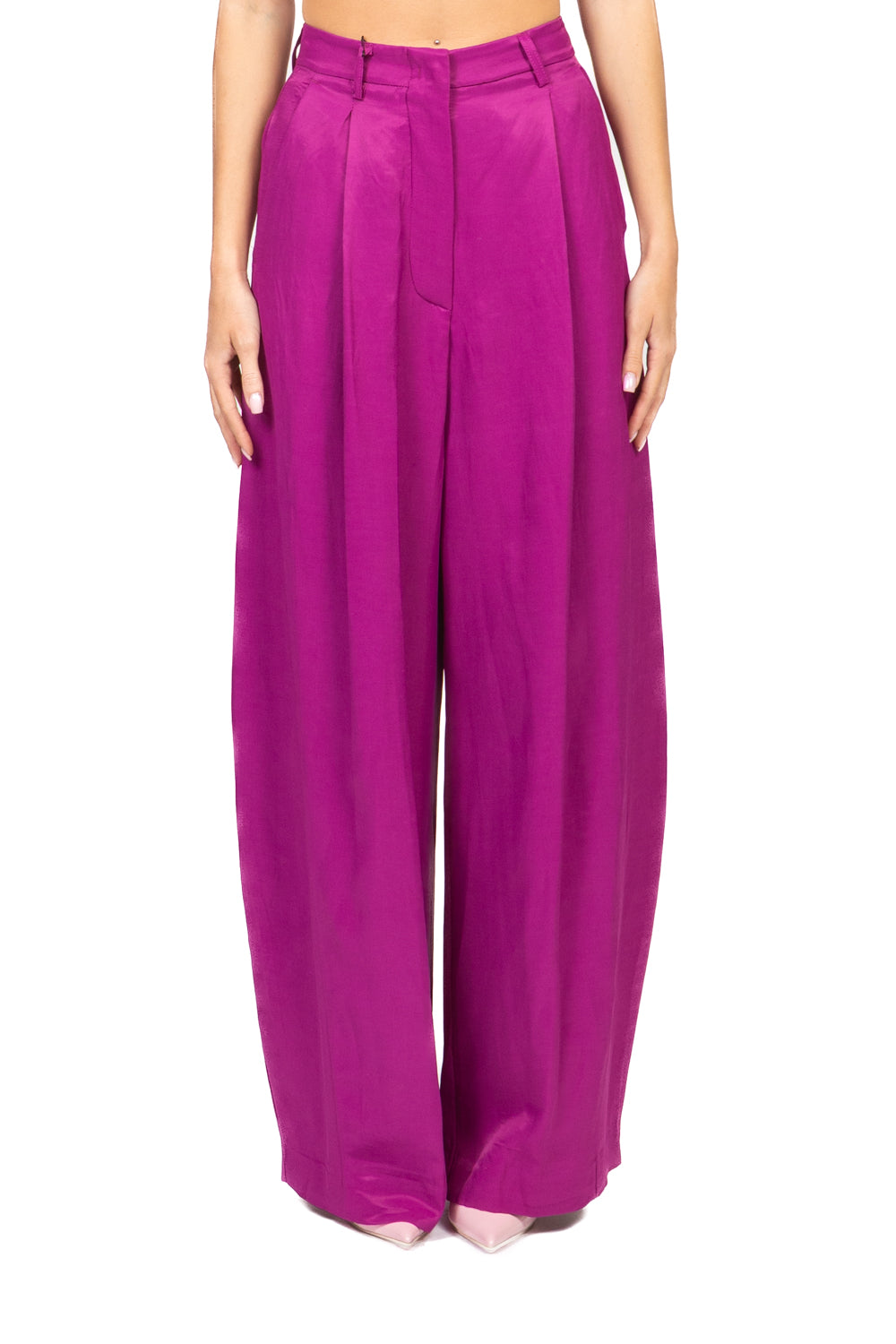 Tensione In - Pantalone semi barrel misto lino Art. S26PB32