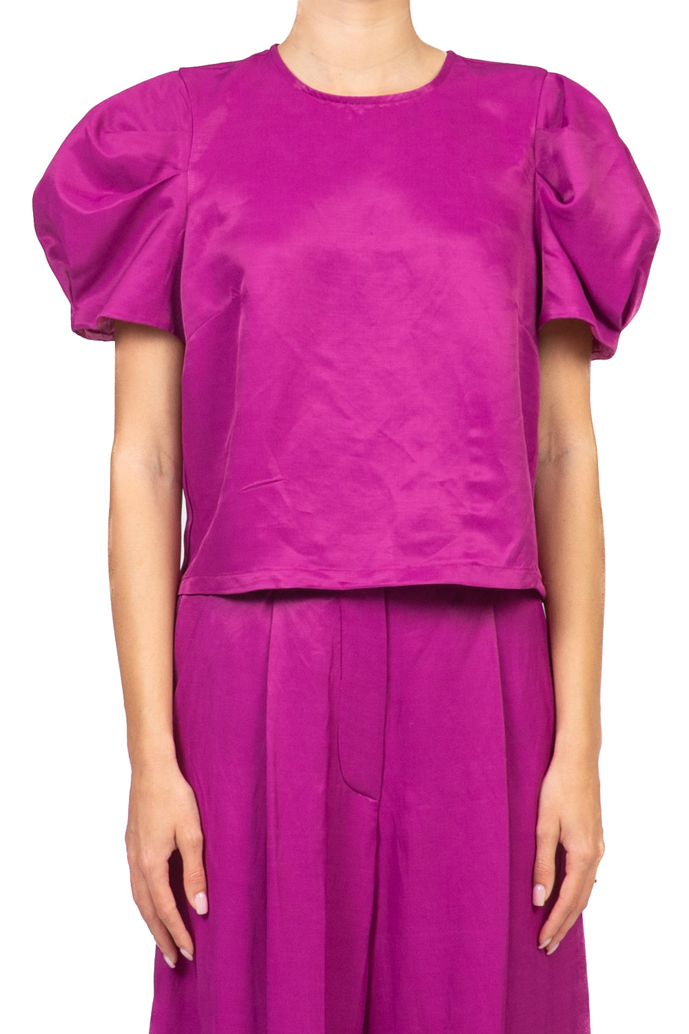 Tensione In - Maglia manica palloncino misto lino Art. S26TC35