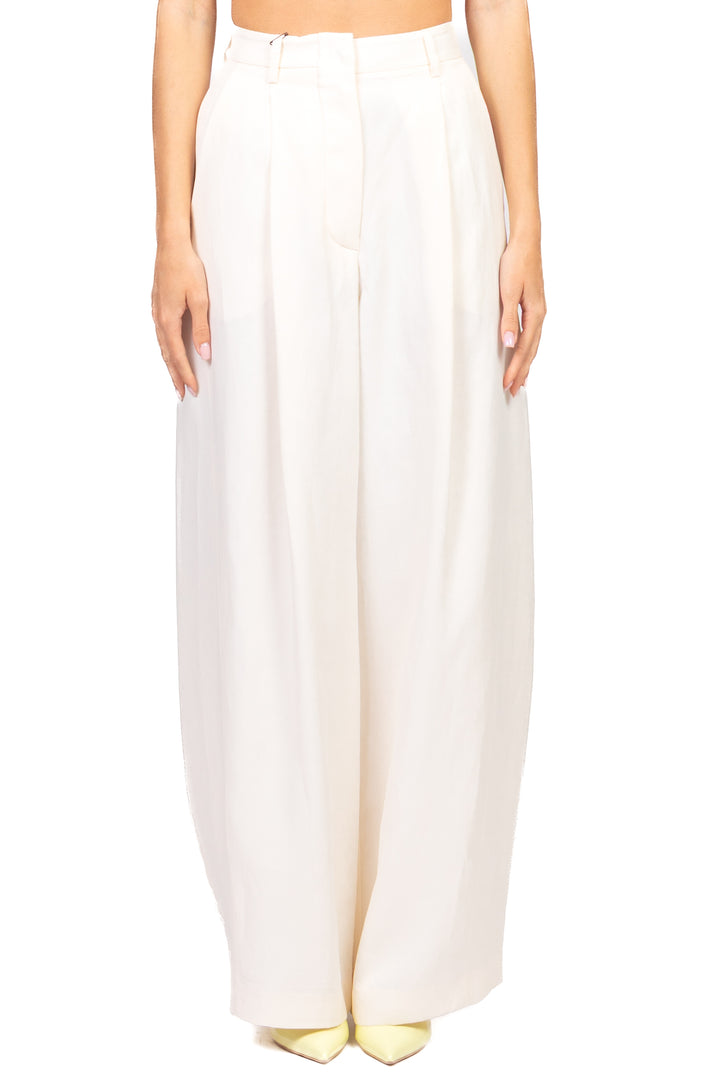 Tensione In - Pantalone semi barrel misto lino Art. S26PB32