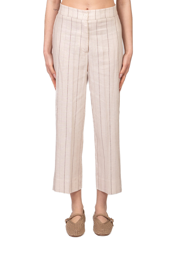 Vicolo - Pantalone crop gessato  Art. TAB2108