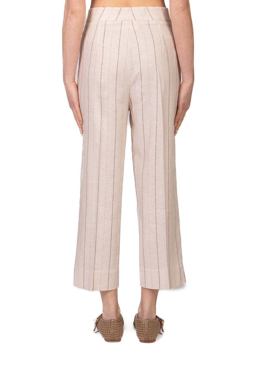 Vicolo - Pantalone crop gessato  Art. TAB2108