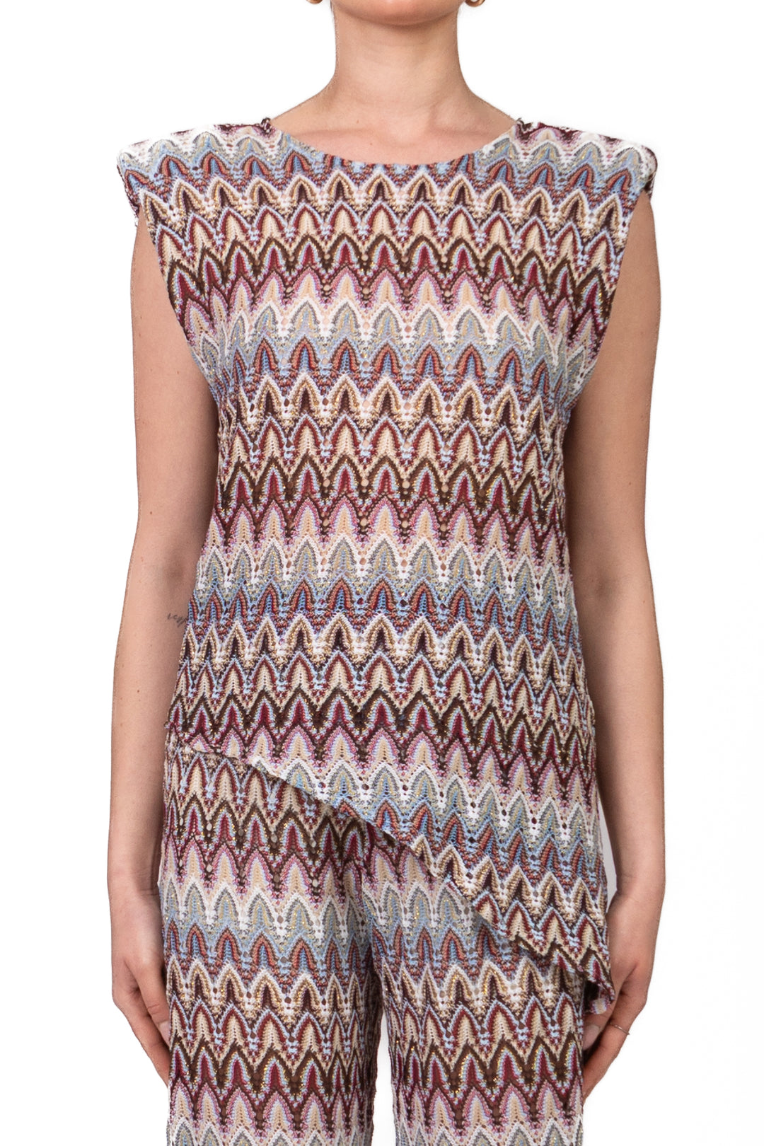 Tensione In - Maglia fantasia asimmetrica Art. S26MD03