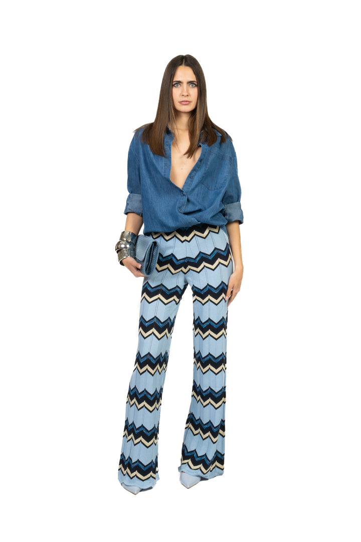 Tensione In - Pantalone in maglia fantasia Art. P6HMP05A414
