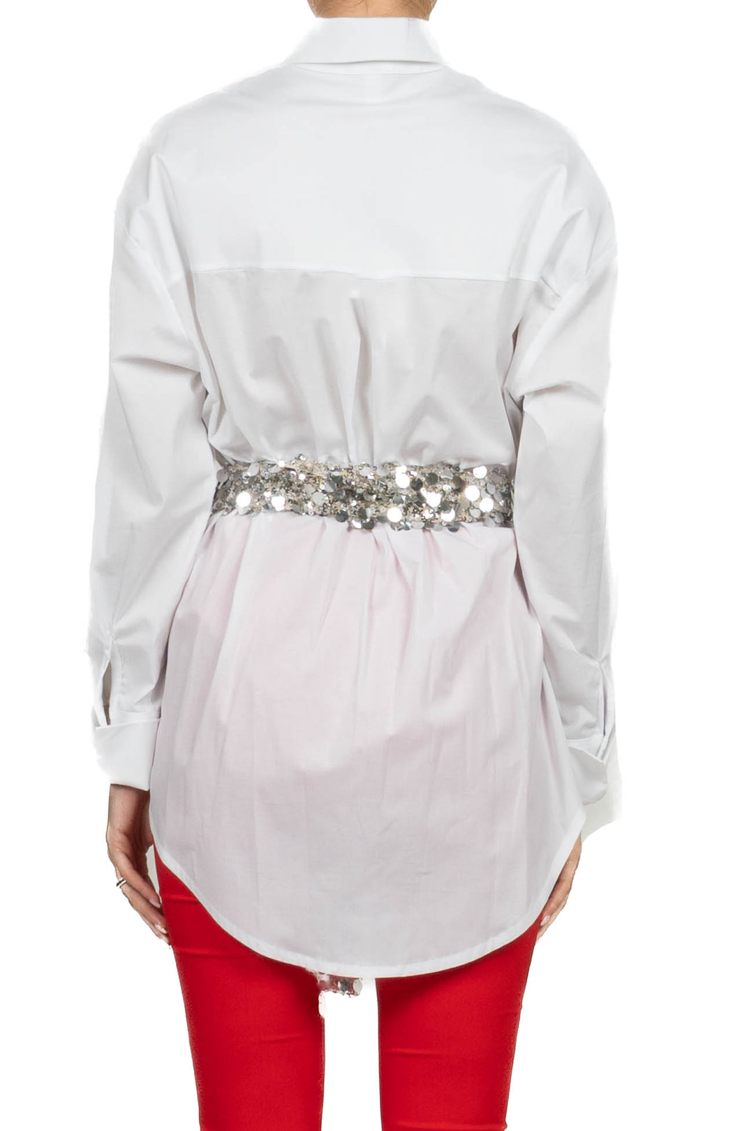 Tensione In - Camicia lunga con fusciacca paillettes Art. 26C4802